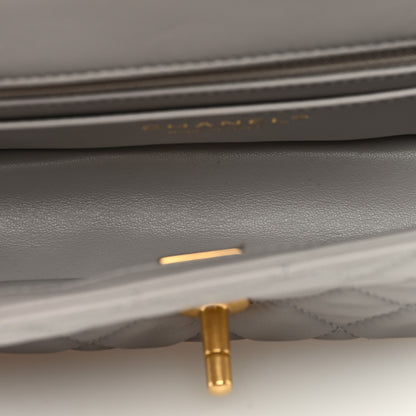 Chanel Lambskin Quilted Mini Rectangular Pearl Crush Flap Grey 5 of 9