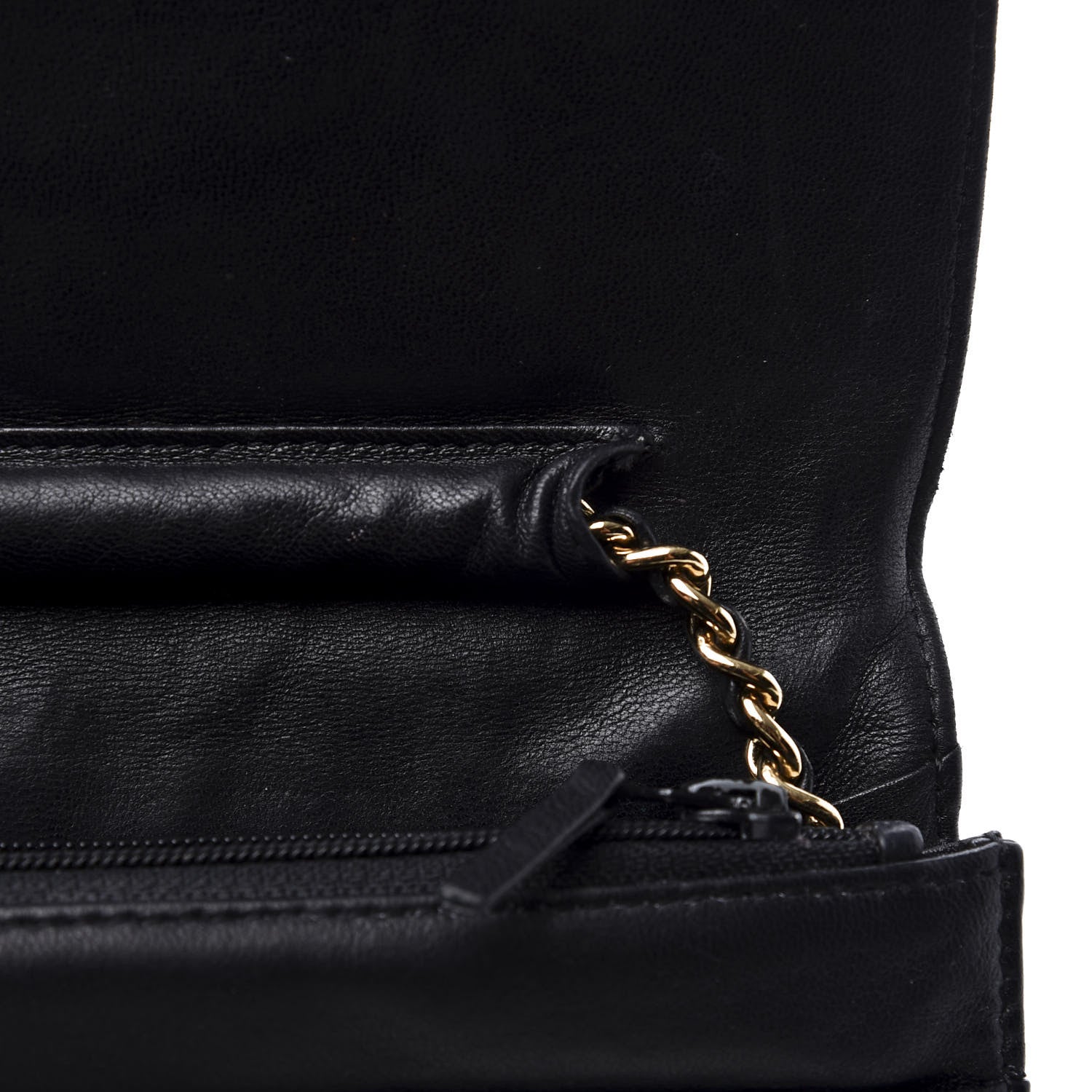 Chanel Caviar Timeless CC Wallet On Chain WOC Black 10 of 12