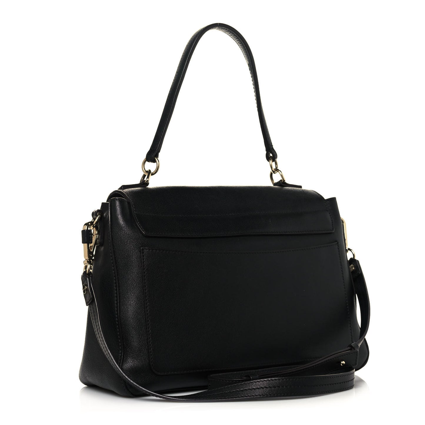 Calfskin Medium Faye Day Shoulder Bag Black