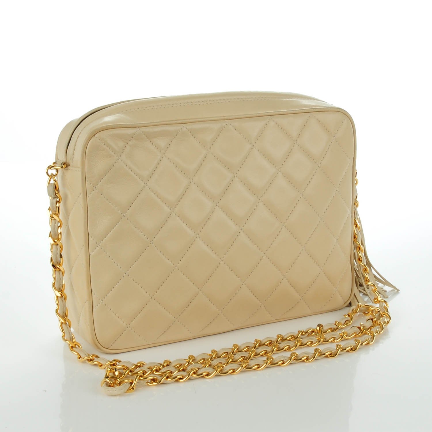 Chanel Lambskin Quilted Camera Case Beige Clair 3 of 9