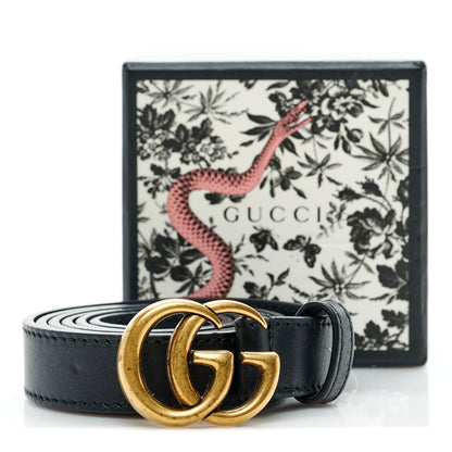 Gucci Calfskin Double G 20mm Belt 85 34 Black 6 of 6
