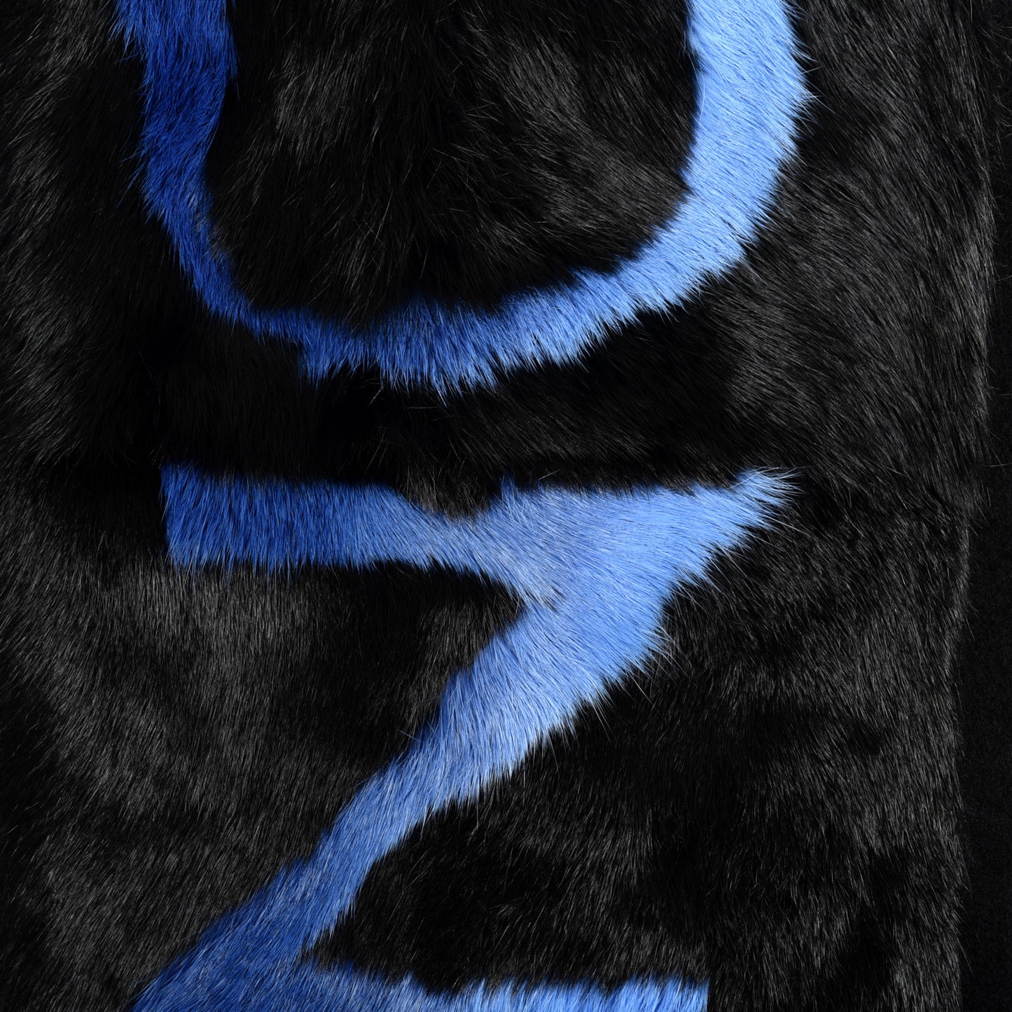 Rabbit Fur LV Neon Echarpe Black