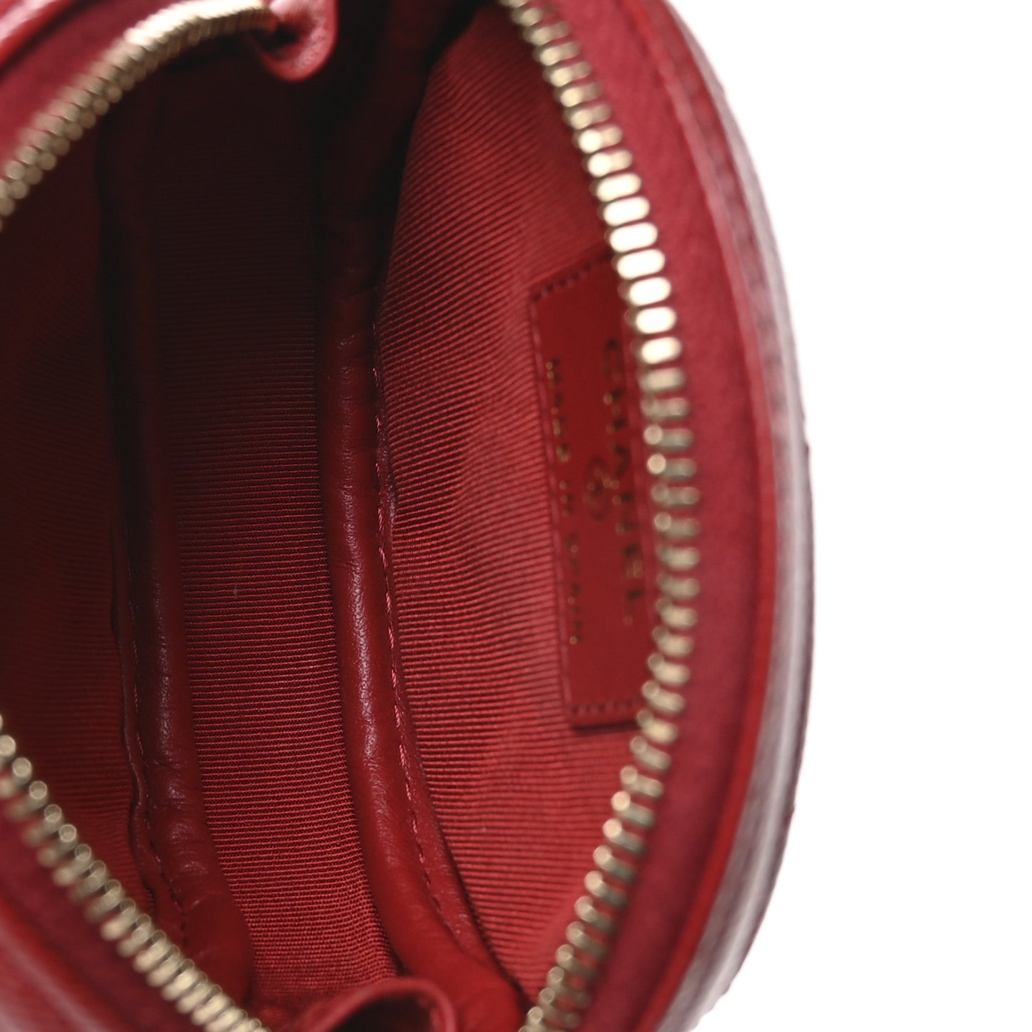 Caviar Quilted Zip Around Classic Coin Purse Red