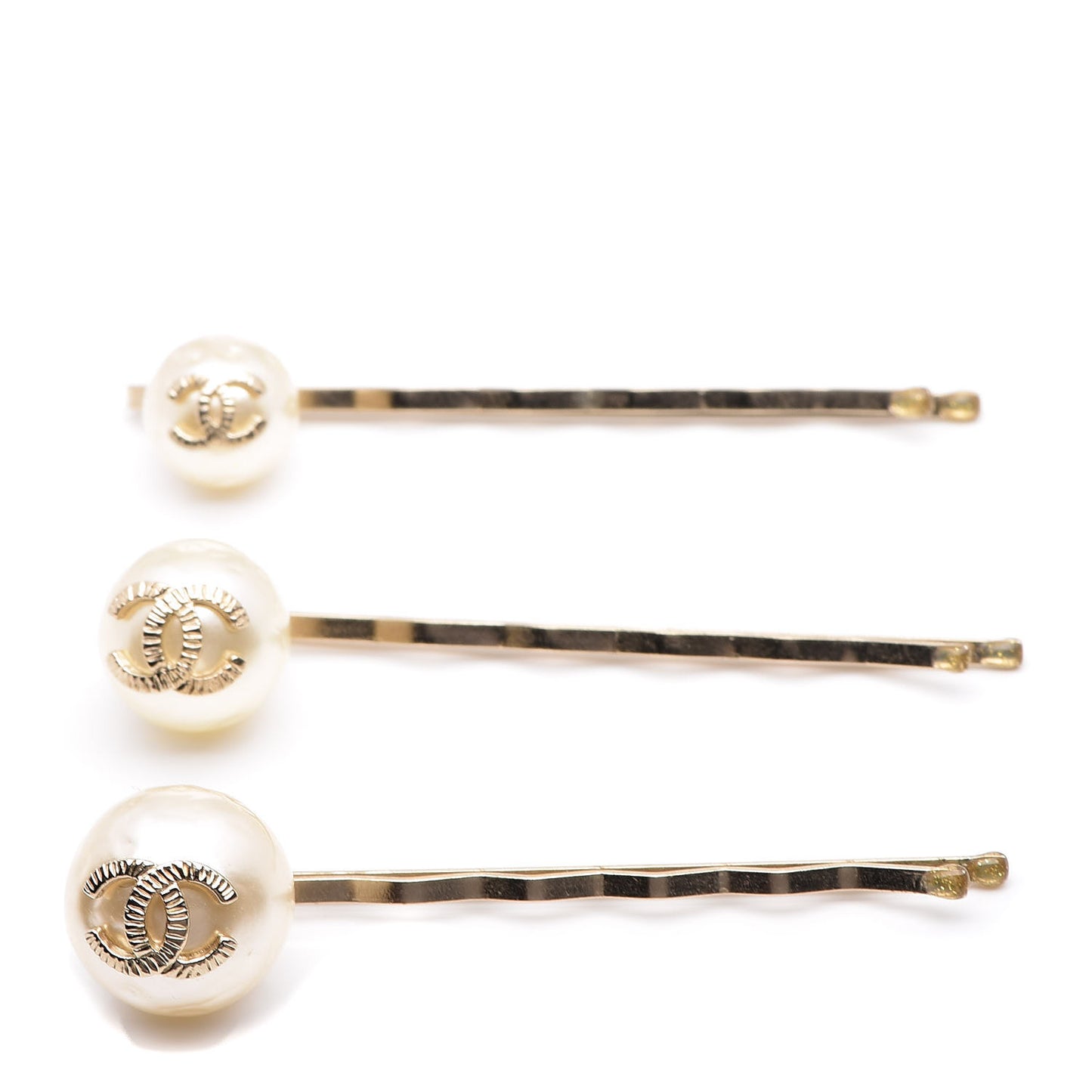 Pearl CC Hair Clip Barrette Set of 3