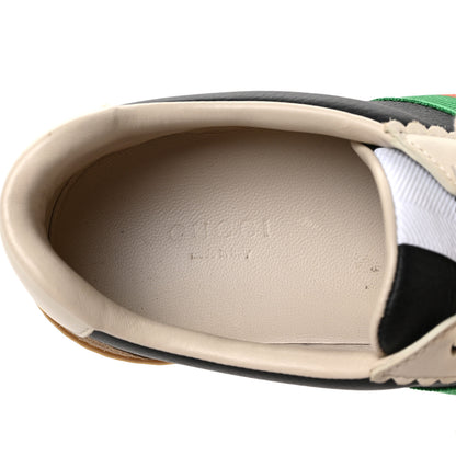 Gucci Calfskin Suede Web Mens G74 Sneakers 37 Ardesia Black New Mystic White 7 of 8