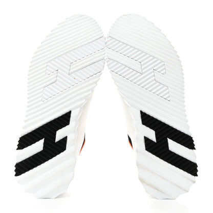 Hermes Knit Calfskin Mens Depart Sneakers 41 Black White 5 of 8