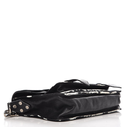 Proenza Schouler Jacquard Woodblock Tiny PS1 Satchel Black White 4 of 7