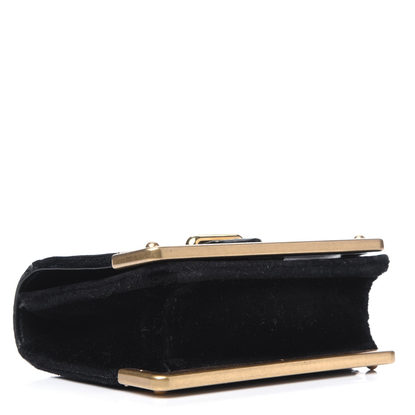 Velvet Crocodile Micro Cahier Bag Black