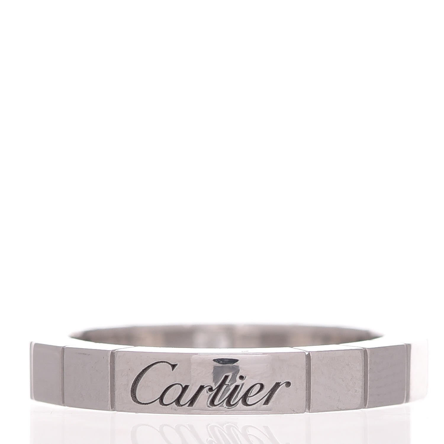 Cartier 18K White Gold Diamond Lanieres Ring 48 4.5 3 of 4