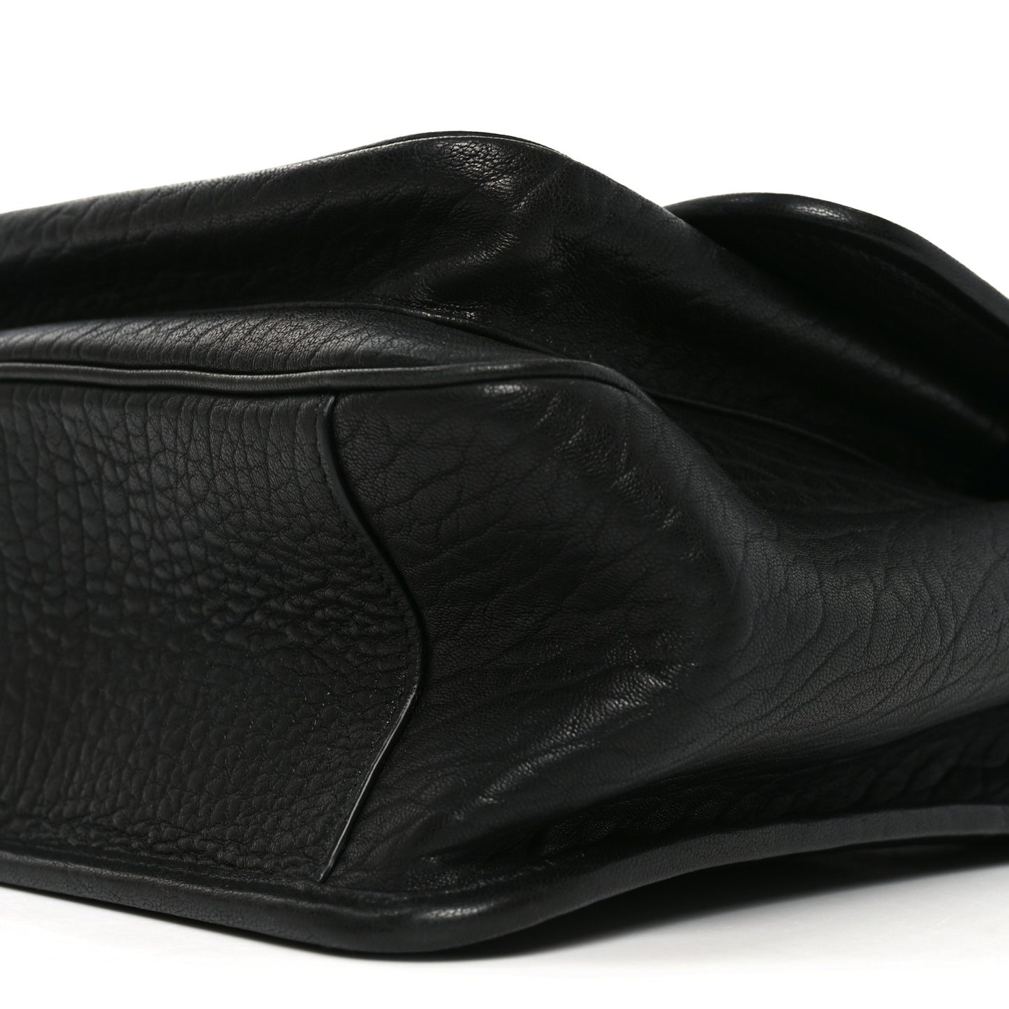 Grained Lambskin Monogram Large Niki Chain Satchel Black