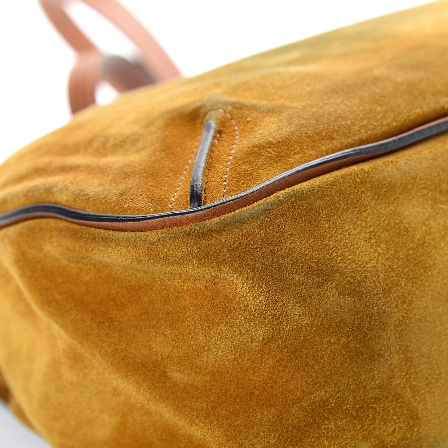 Suede Medium Lexa Shoulder Bag Mustard Brown