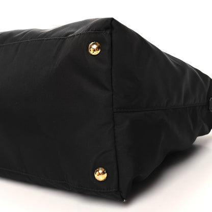 Prada Tessuto Nylon Saffiano Tote Black 9 of 10