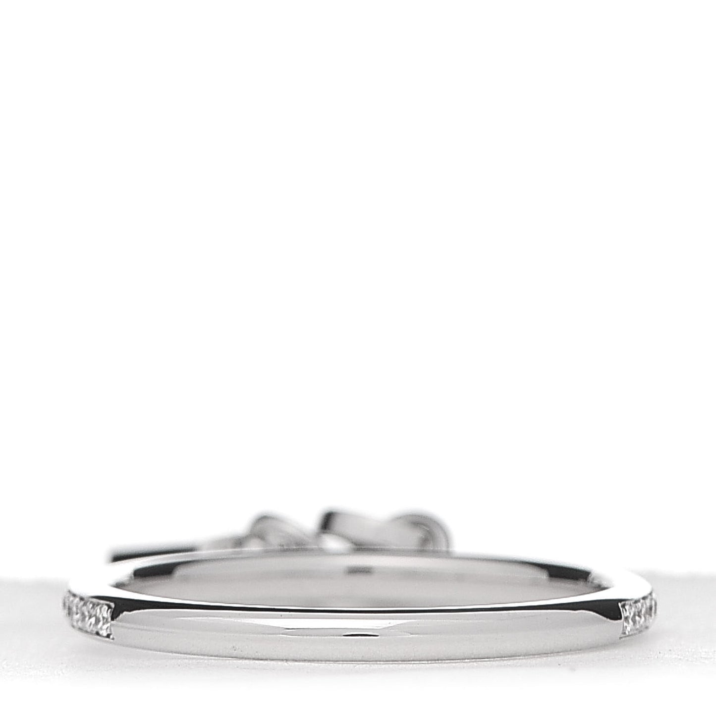 18K White Gold Diamond Kelly Clochette Ring 50 5.25