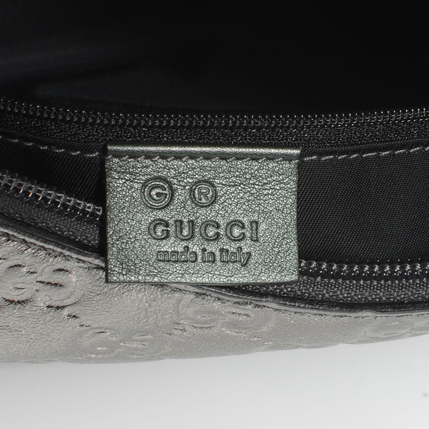 Gucci Guccissima Small Shoulder Bag Pewter 6 of 7