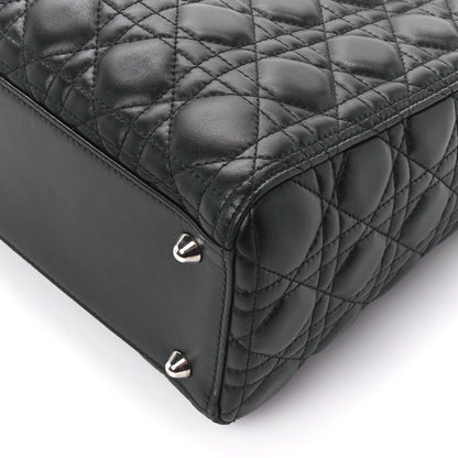 Christian Dior Lambskin Cannage Large Lady Dior Black 10 of 10