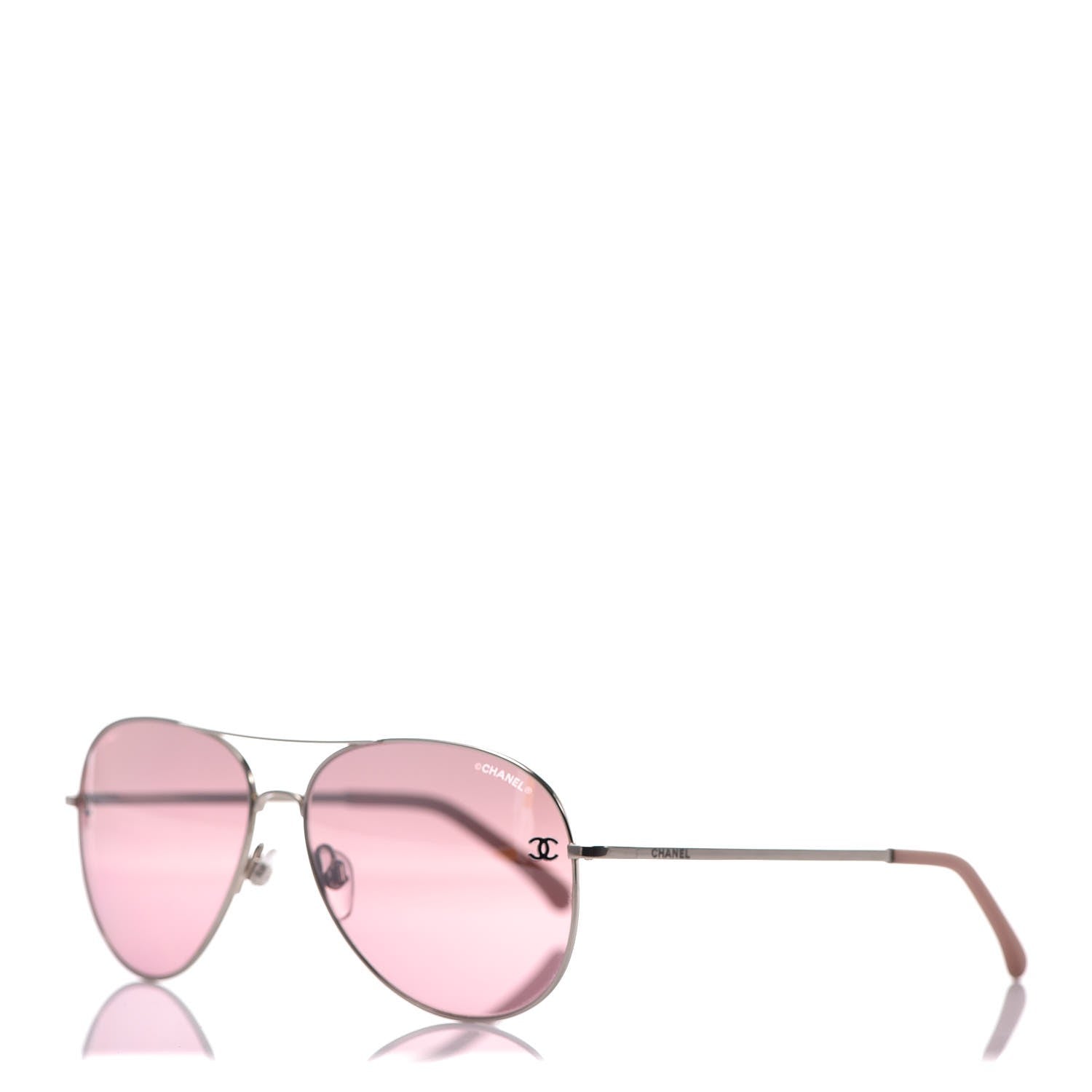 Chanel CC Aviator Sunglasses 4189-T-Q Pink 1 of 7