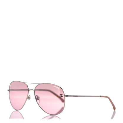 Chanel CC Aviator Sunglasses 4189-T-Q Pink 1 of 7