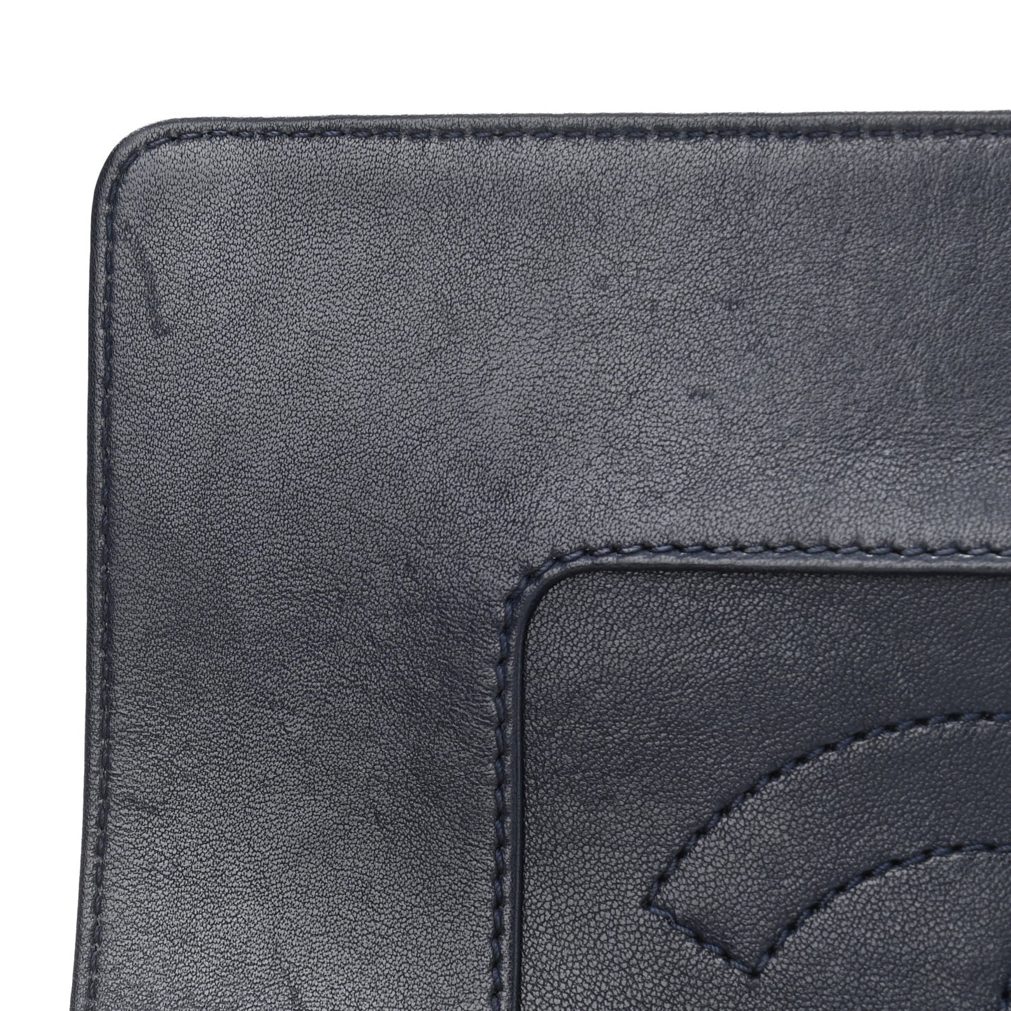Sheepskin Quilted Medium Vintage Mademoiselle Flap Dark Navy