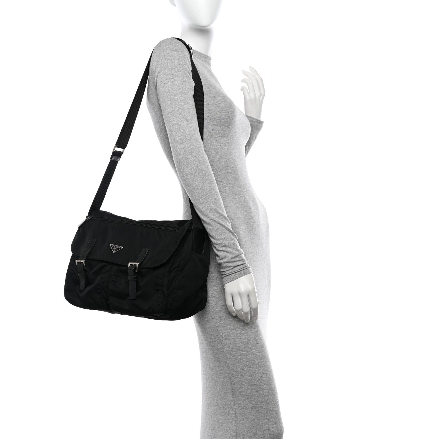 Prada Nylon Vela Sport Messenger Bag Black 2 of 17