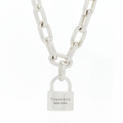 Tiffany Sterling Silver Pearl HardWear Lock Necklace 4 of 6