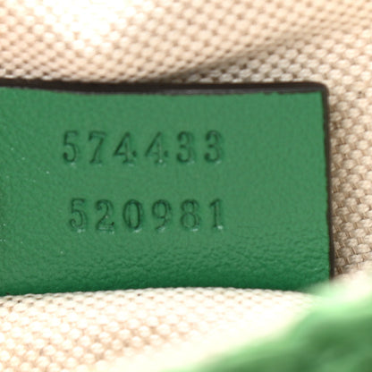 Gucci Raffia Azalea Calfskin Crochet Flower Small GG Marmont Shoulder Bag Natural Ecru Green Red New Shamarock 7 of 11