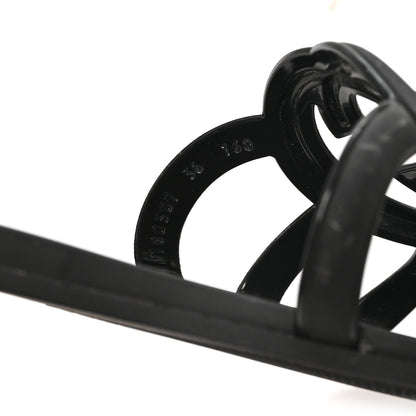 Gucci Rubber Womens Interlocking G Slide Sandals  36 Black 9 of 9