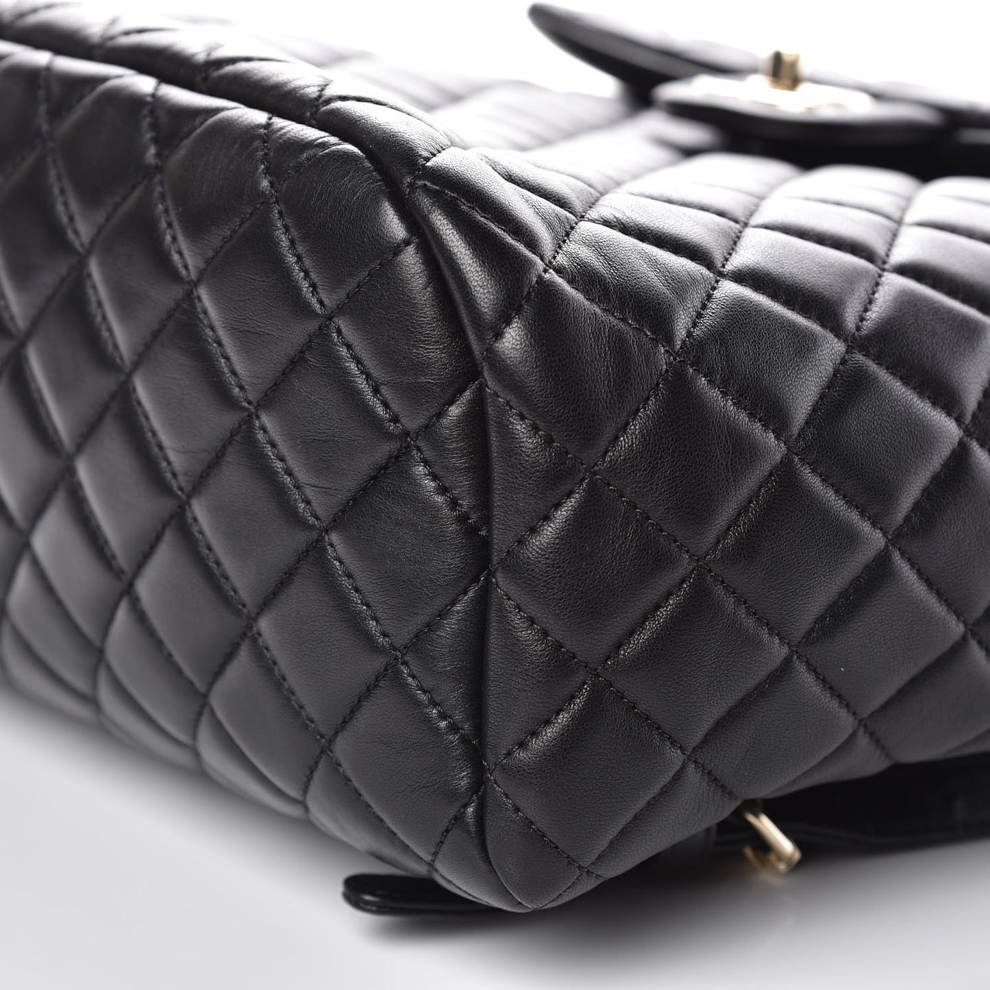 Lambskin Quilted Large Urban Spirit Backpack Black