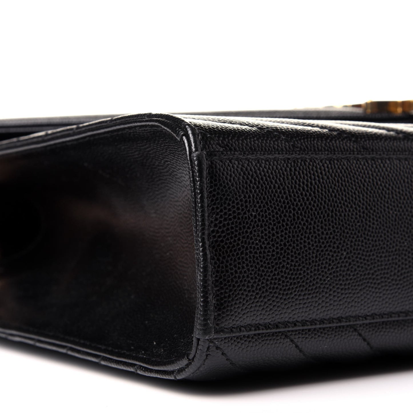 Grain De Poudre Matelasse Chevron Large Monogram Satchel Black