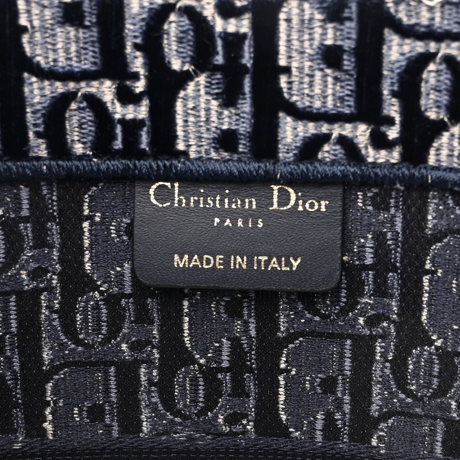 Christian Dior Oblique Velvet Medium Book Tote Blue Multicolor 6 of 11
