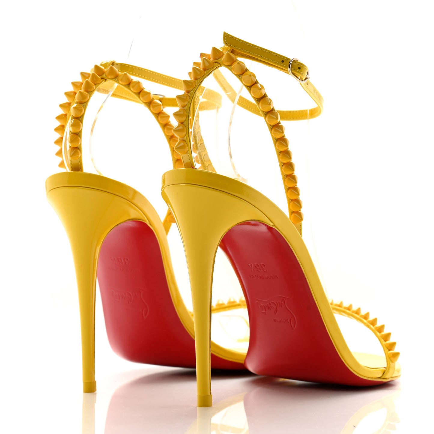 Patent Calfskin So Me 100 Sandals 36.5 Yellow