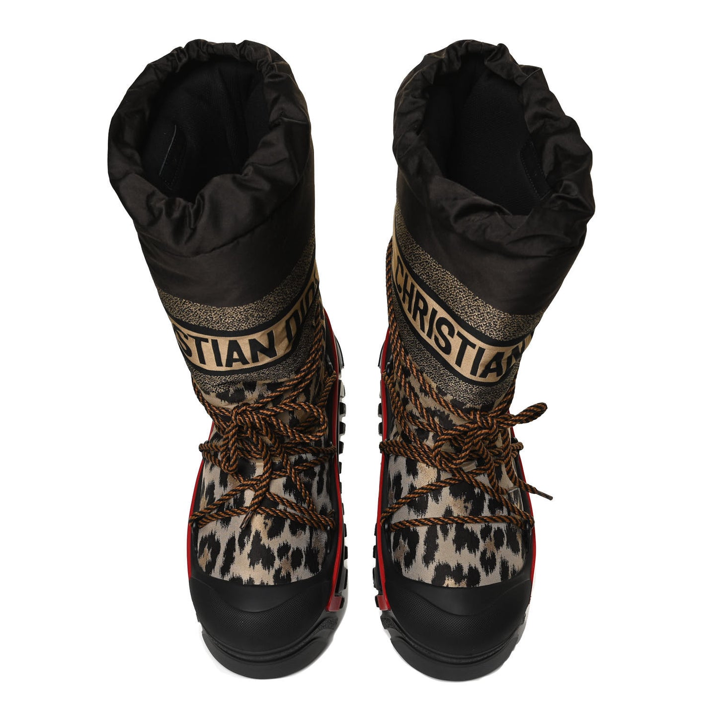 Oblique Leopard Nylon DiorAlps Boot 39 Beige