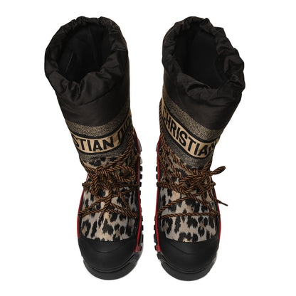 Christian Dior Oblique Leopard Nylon DiorAlps Boot 39 Beige 5 of 12
