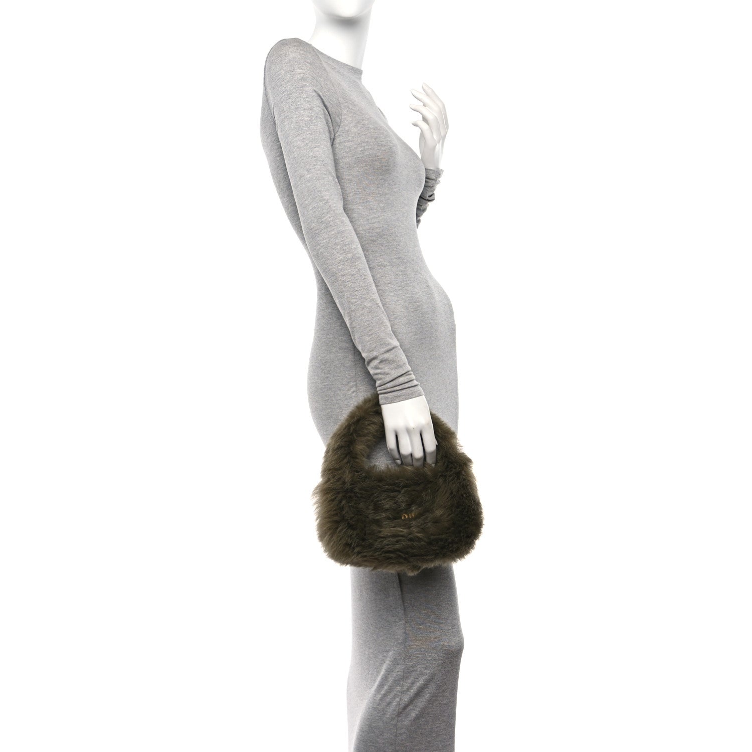Miu Miu Sheepskin Mini Wander Hobo Green 2 of 9