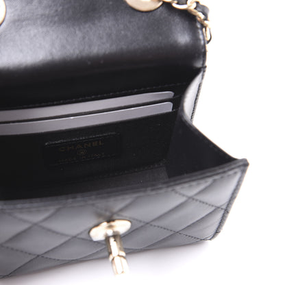 Chanel Lambskin Quilted Mini Trendy CC Chain Wallet Black 7 of 10