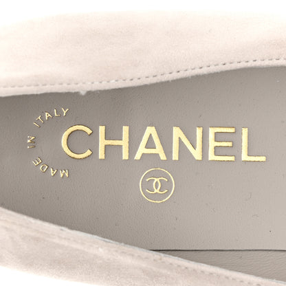 Chanel Suede Heart CC Loafers 40.5 Grey 7 of 9
