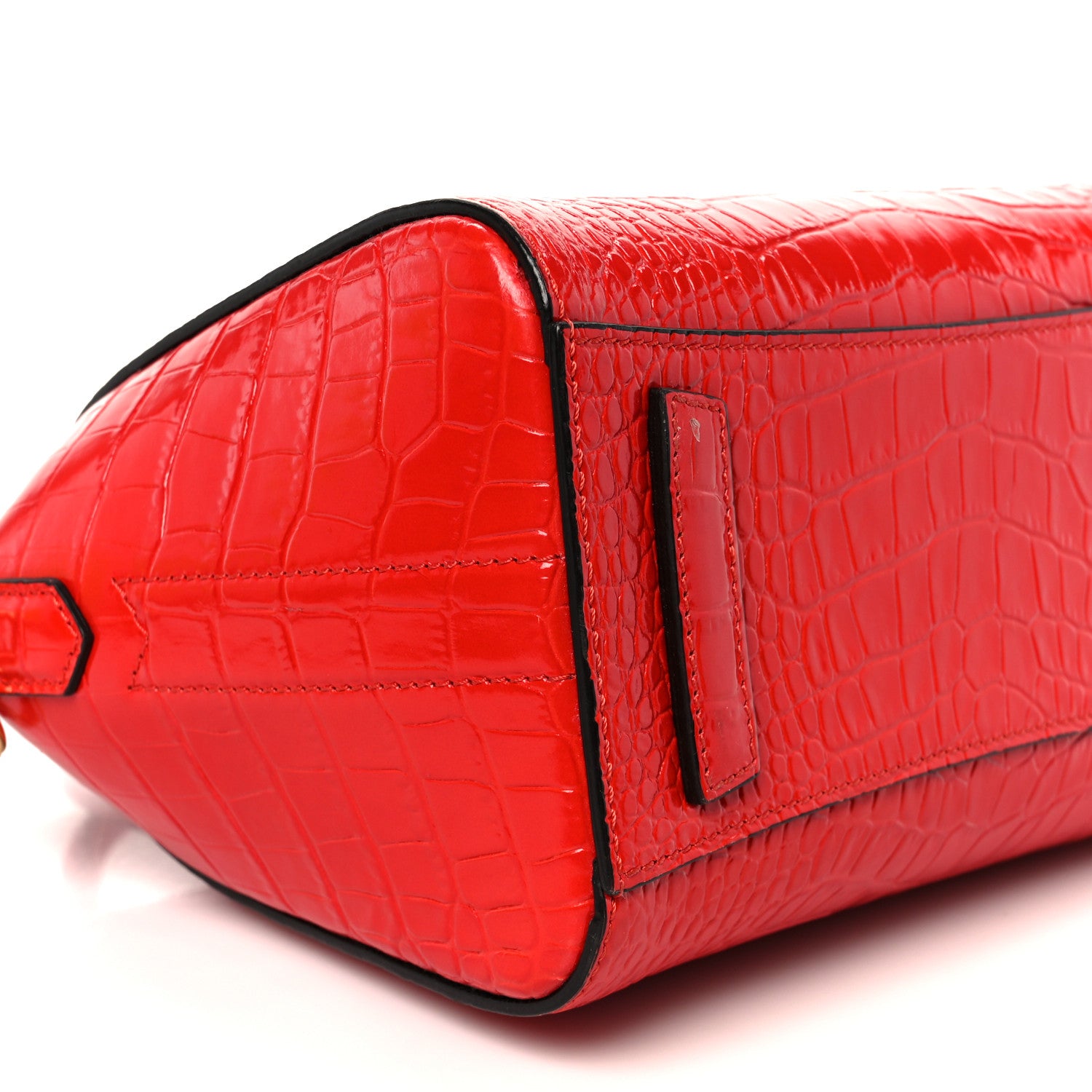 Givenchy Calfskin Crocodile Embossed Mini Antigona Red 9 of 10
