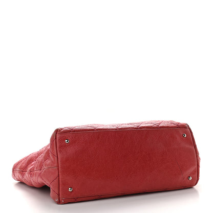 Chanel Glazed Calfskin Large On The Road Tote Red 4 of 14