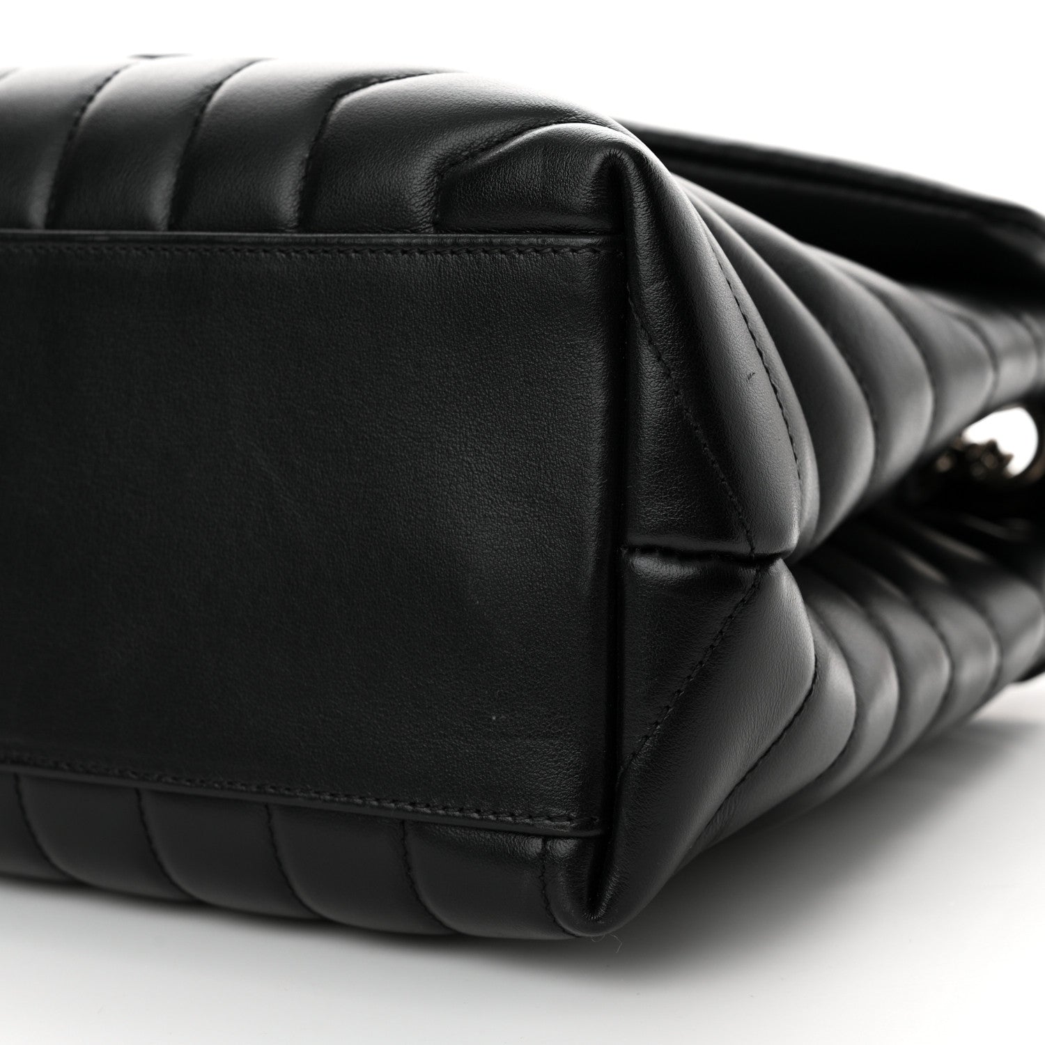 Saint Laurent Calfskin Y Quilted Monogram Medium Loulou Chain Satchel Black 10 of 14