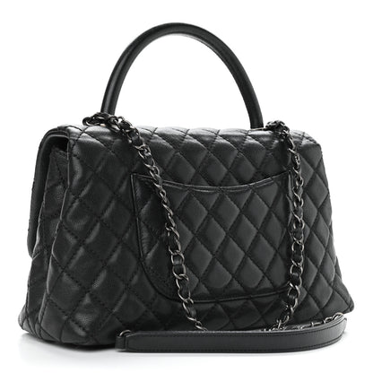 Chanel Caviar Quilted Small Coco Handle Flap Black 4 of 10