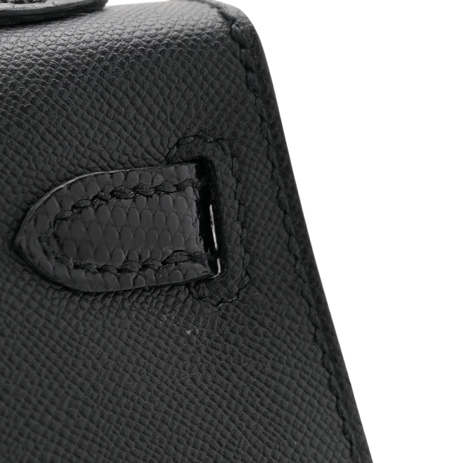 Hermes Madame Calfskin Lizard Mini Kelly Sellier Touch 20 Black 12 of 14