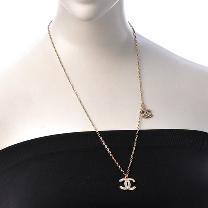 Chanel Crystal Pearl CC Lariat Necklace Gold 2 of 7