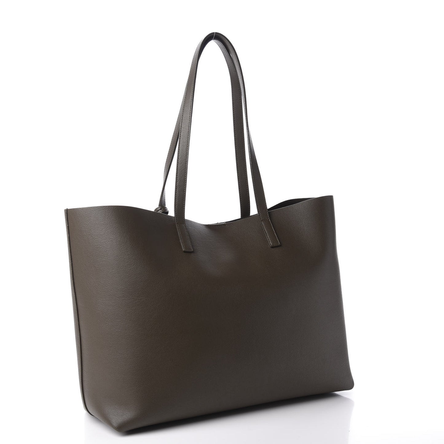Calfskin Large Shopping Tote Kaki Militaire