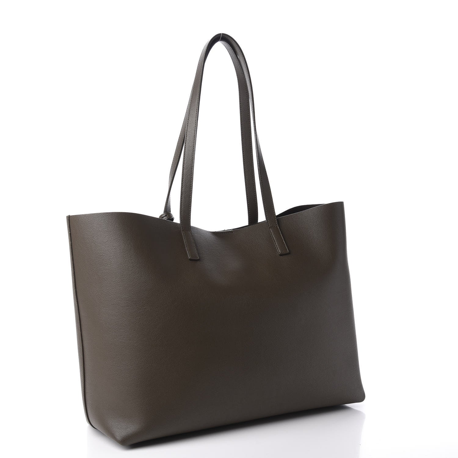 Saint Laurent Calfskin Large Shopping Tote Kaki Militaire 3 of 14