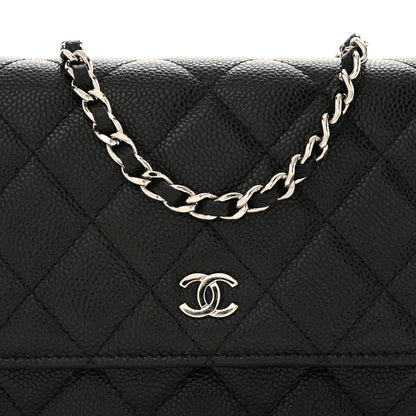 Chanel Caviar Quilted Mini Wallet On Chain WOC Black 9 of 12
