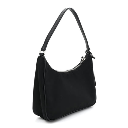 Prada Tessuto Nylon Saffiano Mini Re-Edition 2005 Bag Black 3 of 9