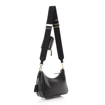 Prada Saffiano Lux Re-Edition 2005 Shoulder Bag Black 3 of 11
