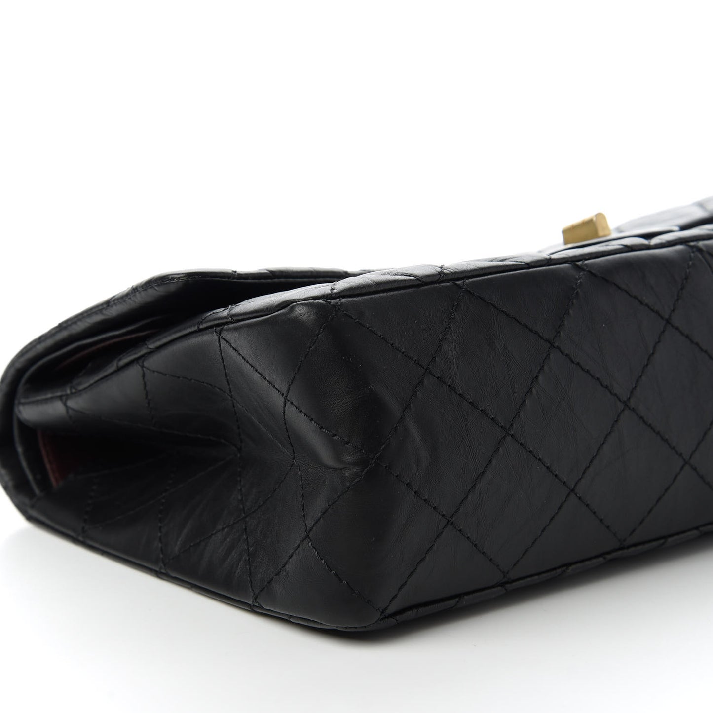 Aged Calfskin Quilted 2.55 Reissue 227 Flap Black