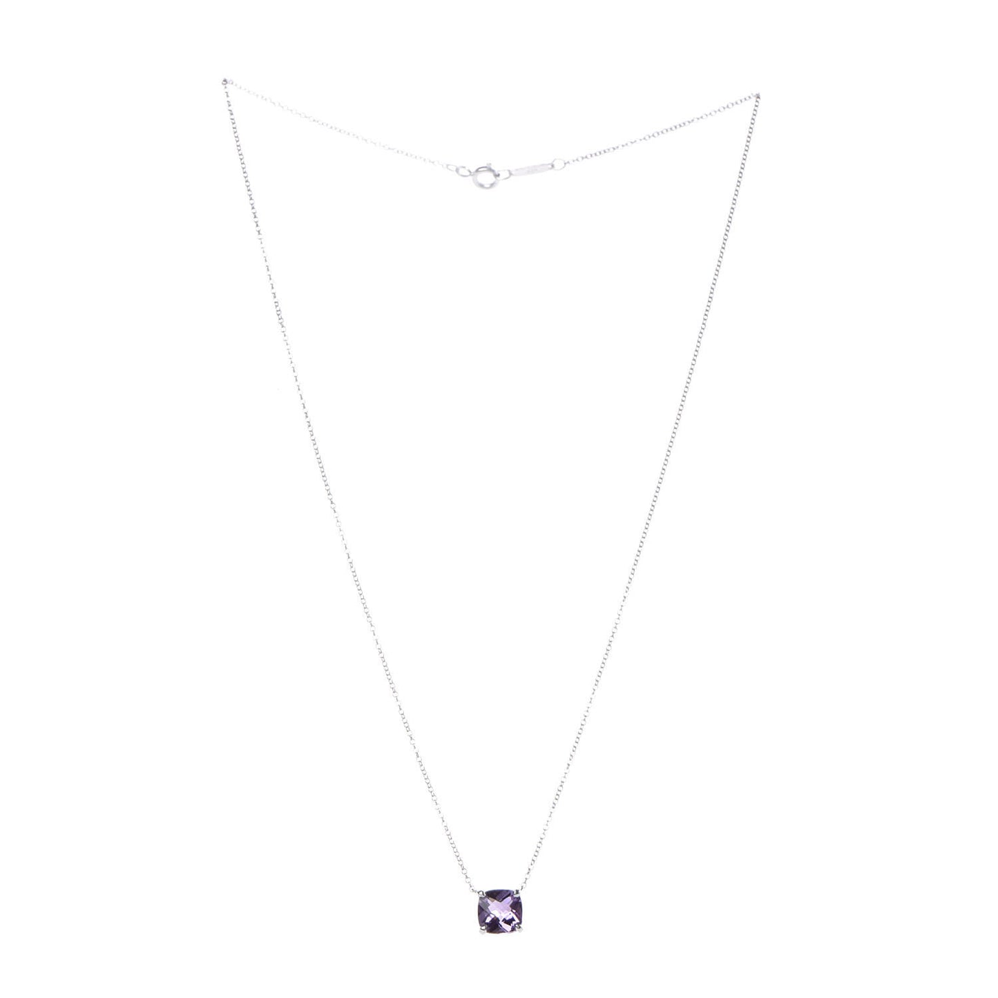Sterling Silver Amethyst Sparklers Pendant Necklace