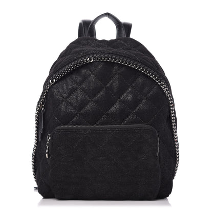 Stella McCartney Shaggy Deer Quilted Small Falabella Backpack Black 1 of 8
