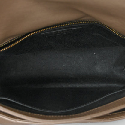 Saint Laurent Lambskin Matelasse Monogram Medium Niki Chain Satchel Dark Beige 4 of 8